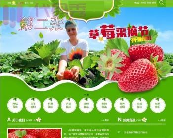 手机电脑双端版绿色调水果蔬菜源码 农业园林织梦网站源码