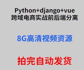 Python django vue跨域电商实战前后端分离完整视频教程带源码