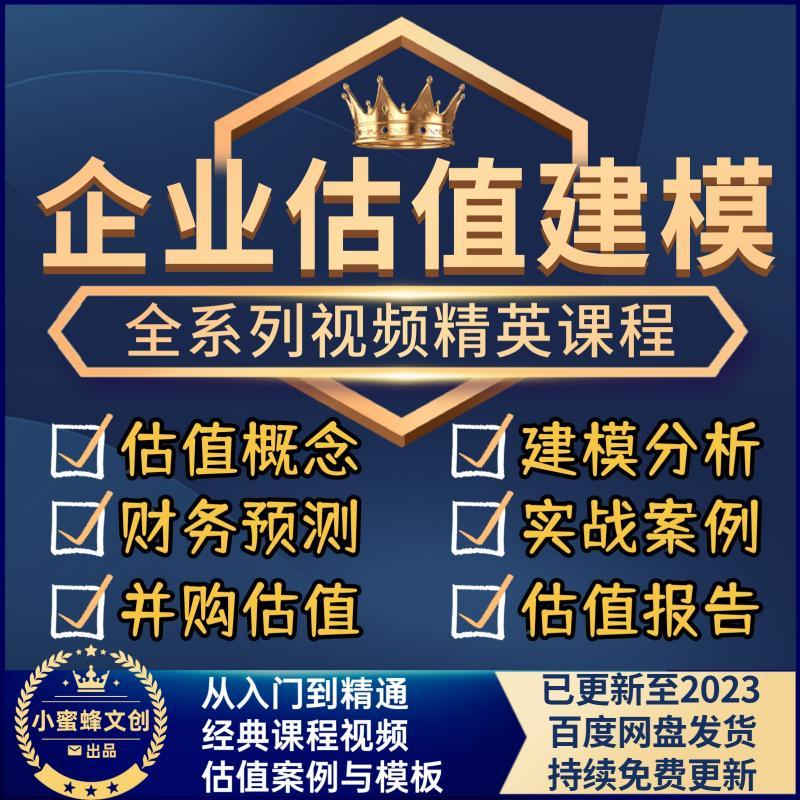 企业估值建模模型财务预测财务分析并购估值方法视频课程教程实战