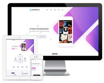 响应式网络软件网站模板|含正版受权|可扩展微信公众号小程序