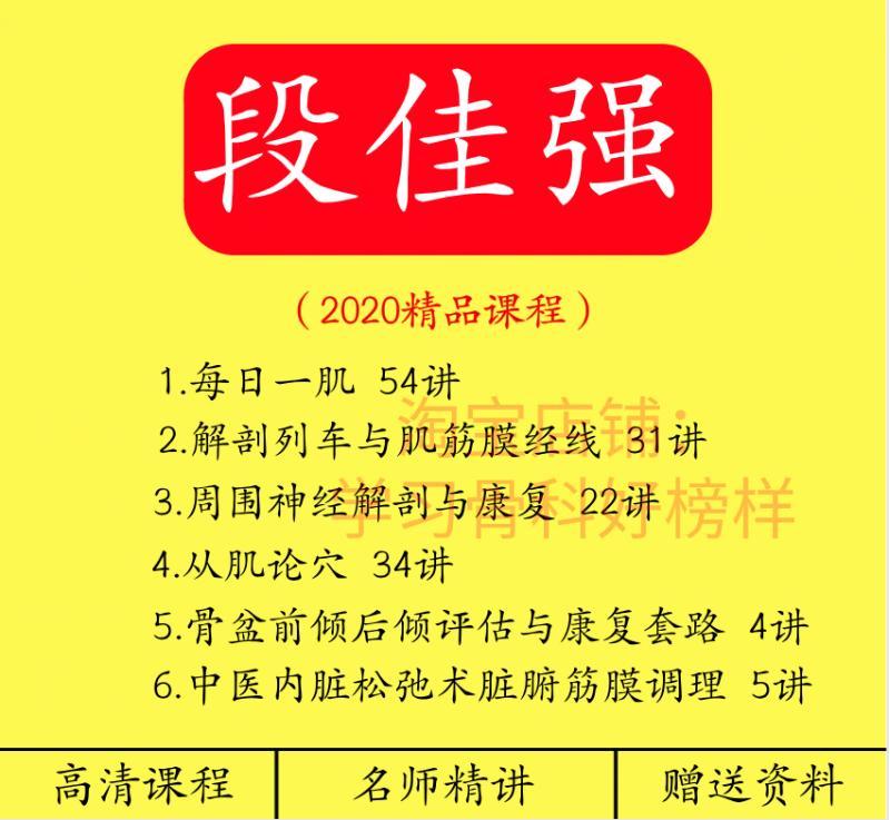 段佳强断层说肌肉周围神经体态评估康复每日一肌解剖列车视频教程