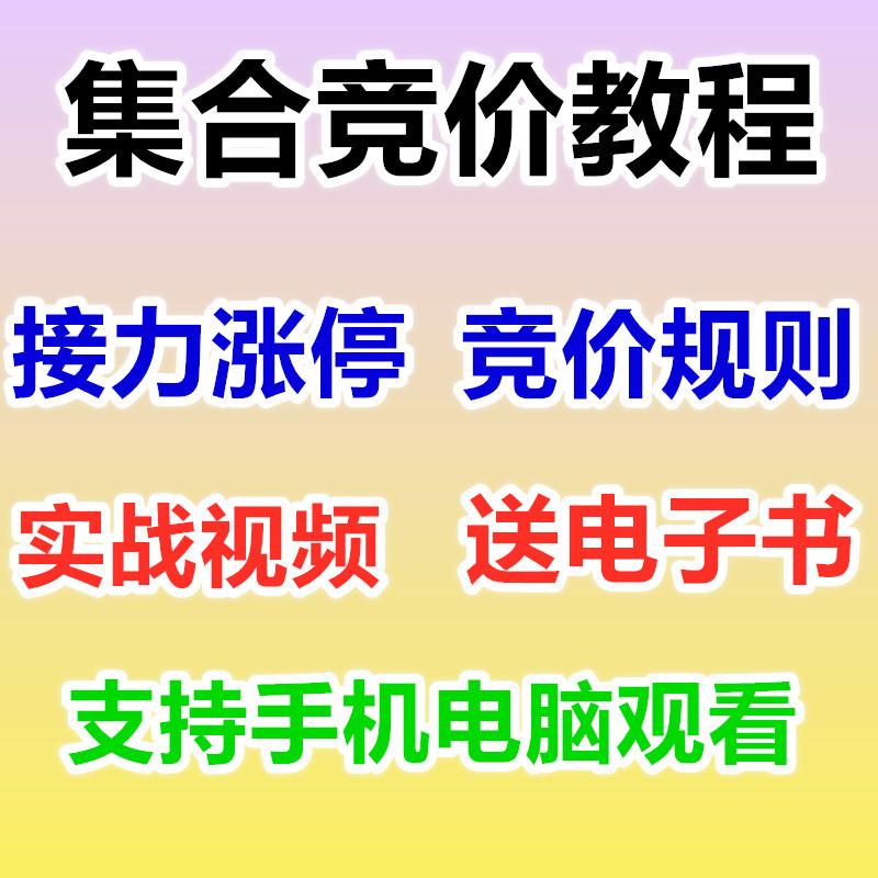 集合竞价炒股股票实战视频学习教程技术分析短线主力行为抓涨停