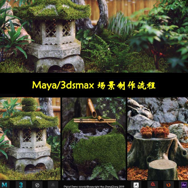 Maya3dsmax影视写实次时代场景制作视频教程 3D建模中文带素材