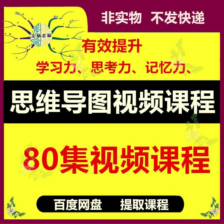 思维导图课程全脑训练视频教程提高学习思考力成人学生高效记忆力