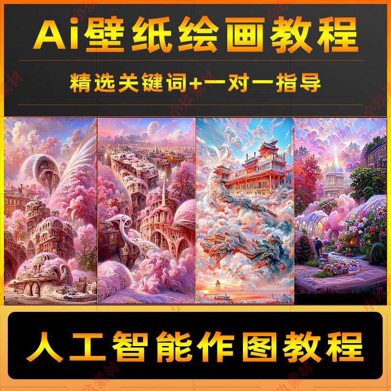 抖音短视频高清图文壁纸原创制作运营起号AI人工智能绘画教程