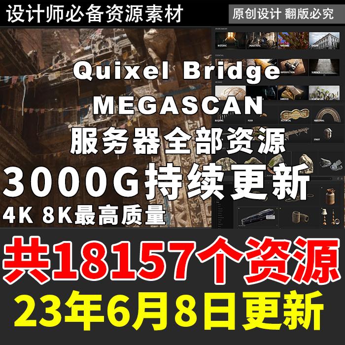 quixel Megascans Bridge 3d模型2d贴图Quixel Megascan材质素材