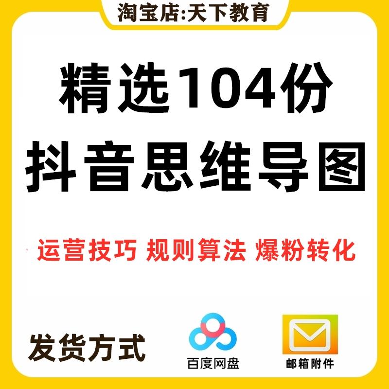 抖音运营思维导图策略引粉涨流算法规则内容创作直播带货培训教程