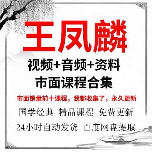 王凤麟45套精品课程全集 视频+录音+资料 市面zui全教程资源合集