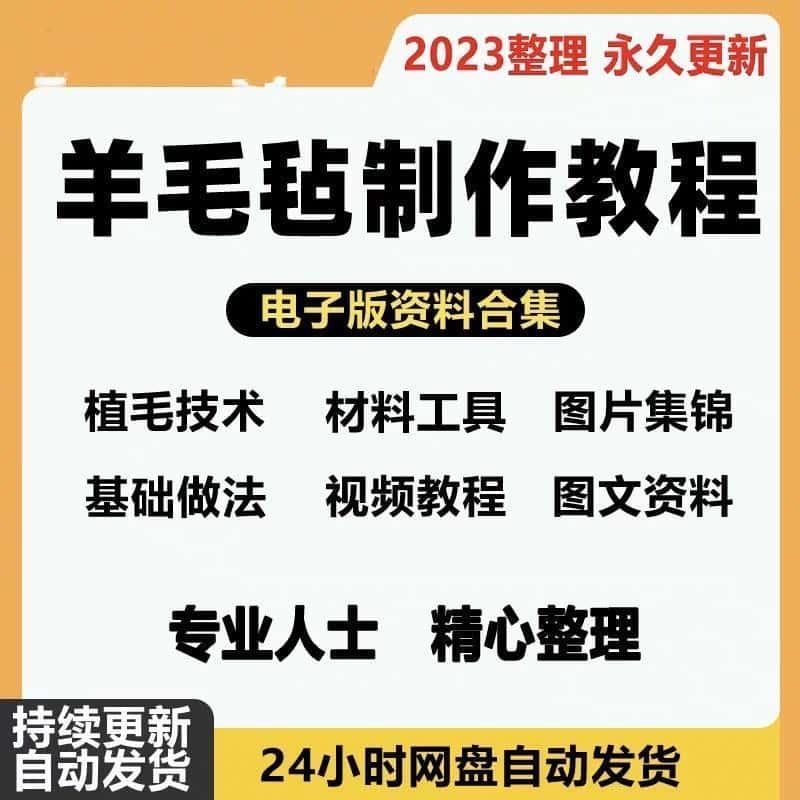 羊毛毡宠物手工制作教程仿真猫咪狗狗戳戳乐diy视频教学网课素材