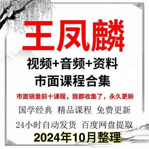 王凤麟教程wang凤麟2024年整理课程全集 视频录音资料市面全资源