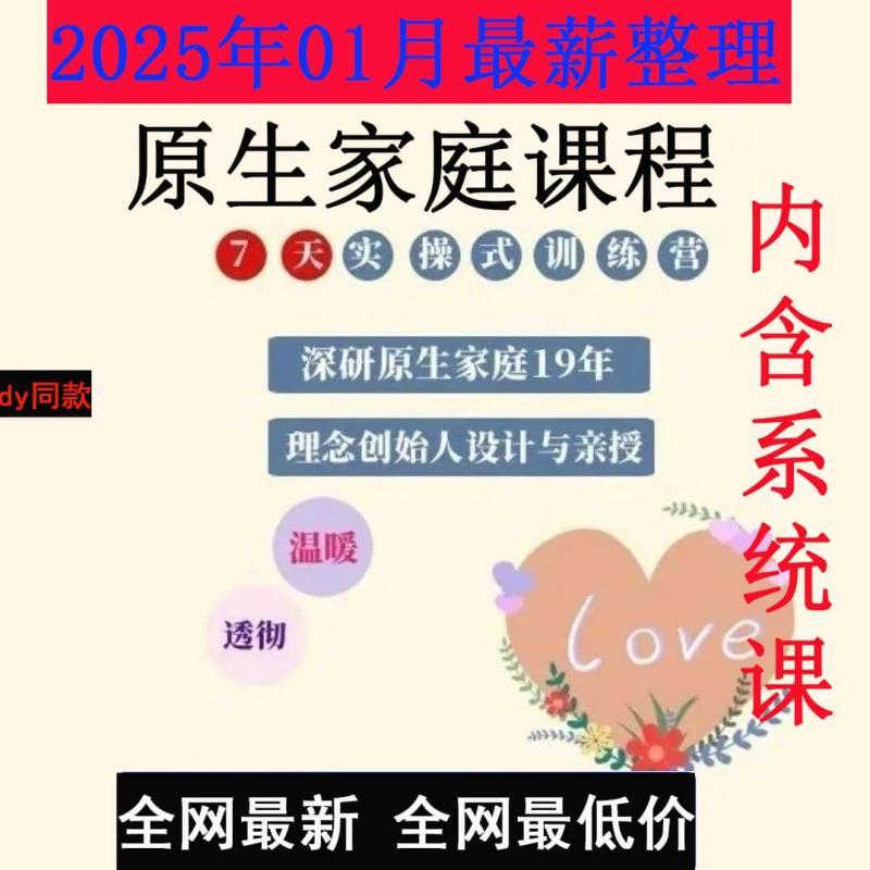 2025年最新版原生家庭系统课 理论加实操系统视频课程合集