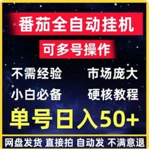 番茄全自动挂机掘金项目保姆级别操作+玩法 全自动挂机教程资源库