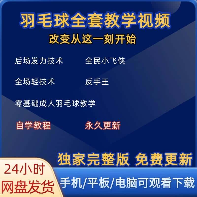 刘辉羽毛球教程步伐后场发力反手全场轻技术双打混打高清教学视频