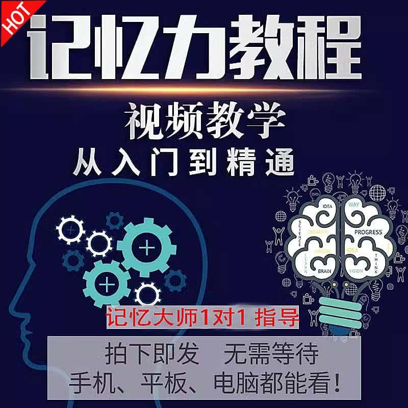 宫殿记忆法视频教程z强大脑记忆力训练课程课件9记忆大师1对1指导