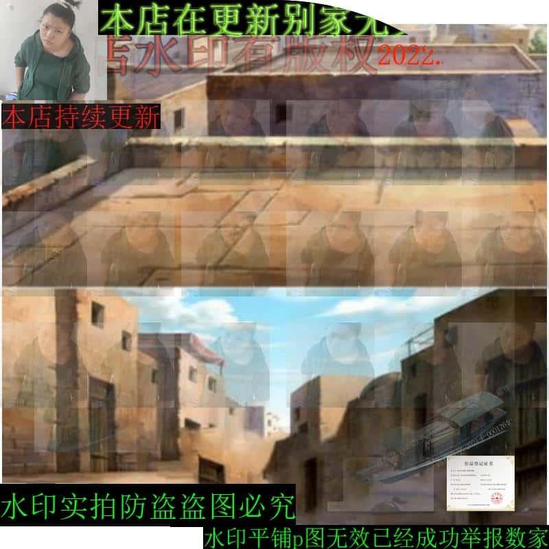 动画PSD场景资源土墙质感场景背景素材沙漠建筑设定源文件参考