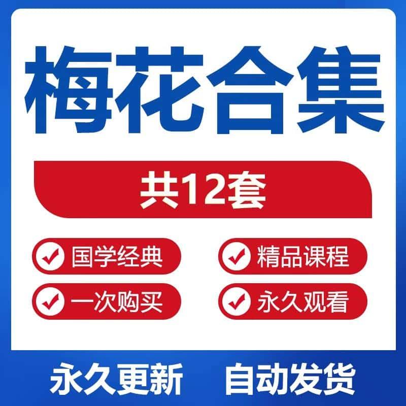 梅花12套国学名师精讲视频+录音课程+电子资料合集大全资源推荐课