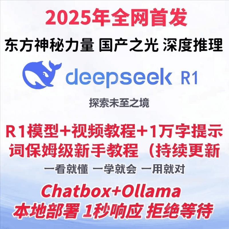 DeepSeek R1 国产高性能深度思考AI模型教程本地部署视频教程