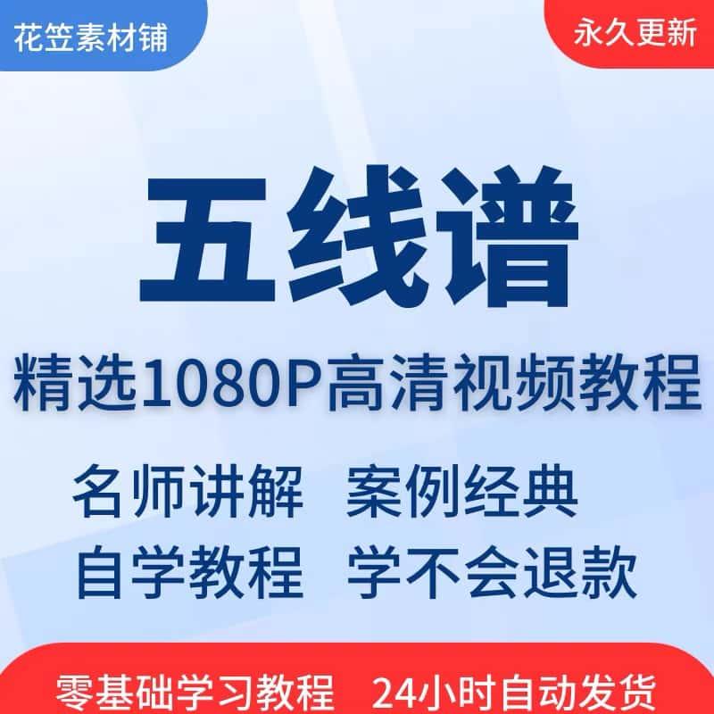 五线谱视频教程教学培训课程在线自学儿童零基础从入门到精通教程