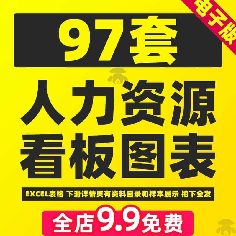 人力资源表格人效分析可视化数据图表看板工具招聘离职率表excel