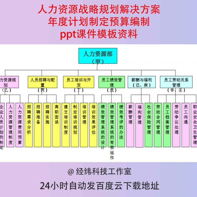 人力资源战略规划解决方案年度计划制定预算编制ppt课件模板资料