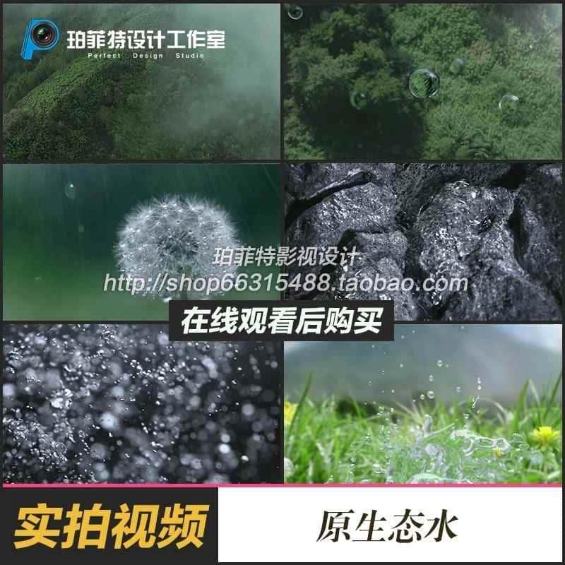 实拍山泉纯净水环保资源水资源原生态水饮用水保护宣传片视频素材