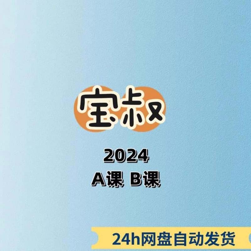 宝叔 2024年课程宝叔 2024年A班B课程合集宝叔2024年课程全集