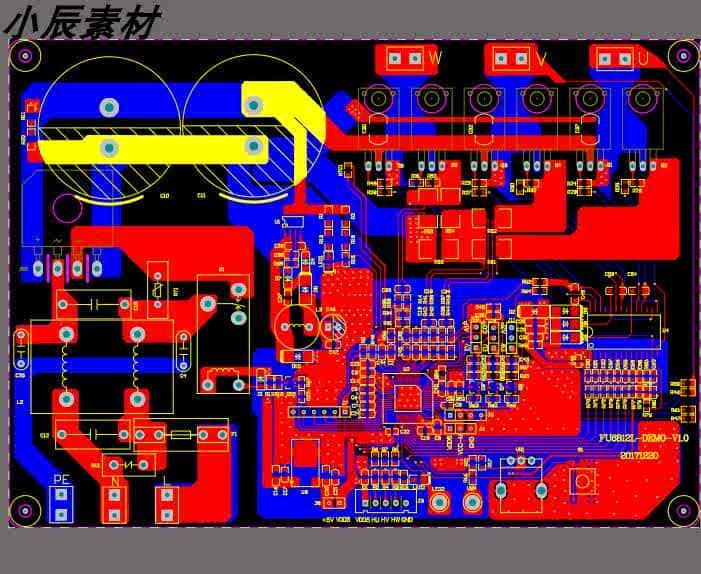 量产设计方案无感方波角磨机FU6812L原理图源代码+pcb资料