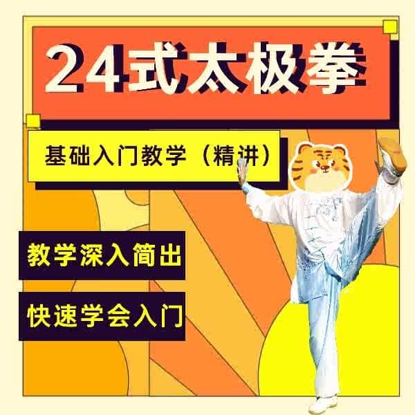 24式太极拳快速入门教学（精讲）肖勇老师 抖音同款 视频课程