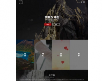 响应式黑红个人博客视频摄影图片设计展现WordPress网站源码模板