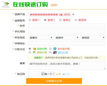 支付宝+微信竞价单页订单系统自适应移动端源码,16种样式,邮件+短信提示,无丢单