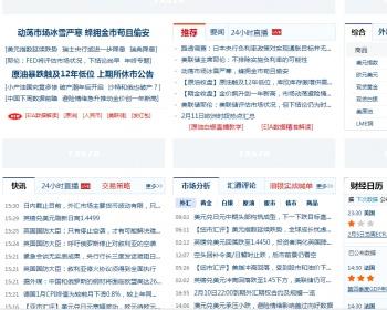外汇股票资讯网站源码