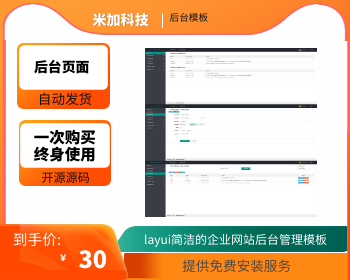 layui简洁的企业网站后端管理模板