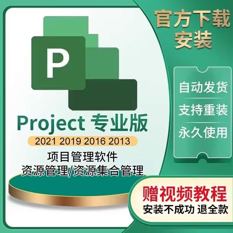 project2021/2019/2016/2013项目管理软件专业版远程安装包送教程