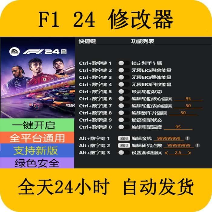 F1 24 STEAM/EPIC正版游戏修改器 科技辅助工具 不含游戏