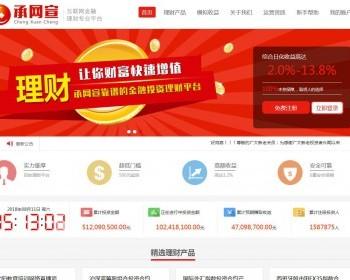 2018最新金融理财网站源码投资理财网站源代码带后端三合一完整版