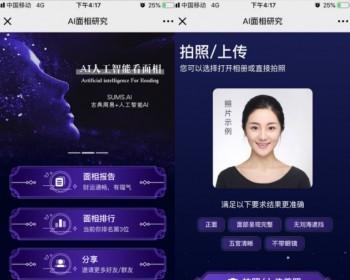  AI面相测试源码 AI面相手相大师源码 最新版3.2 本地数据库 无需授权免阀值