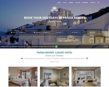 英文版酒店预约系统PHP网站源码|PANDA RESORTV2.1.2商业版|酒店预约网站源码_