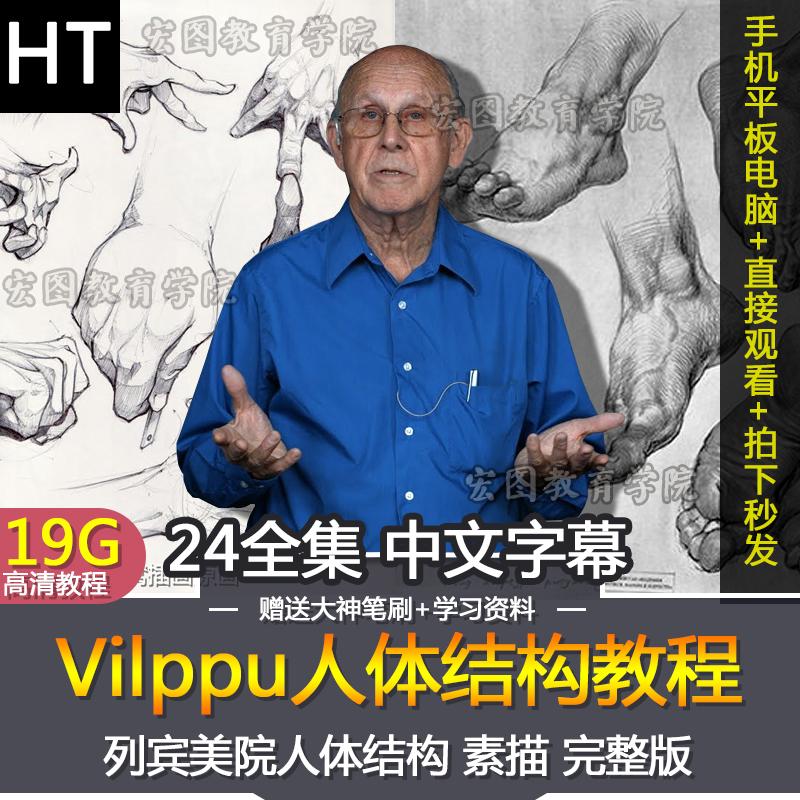 P1-Glenn Vilppu人体结构素描基础教学视频教程艺考解剖动态速写