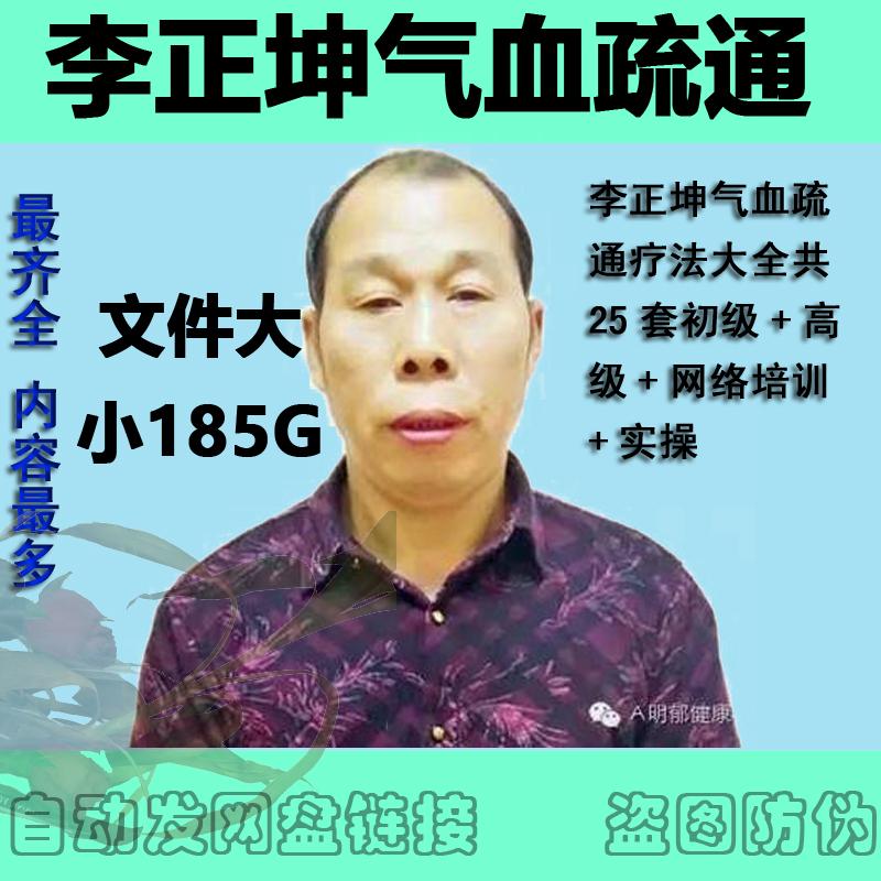 李正坤气血疏通疗法大全集中医综合视频教程教学徐州武汉高级班